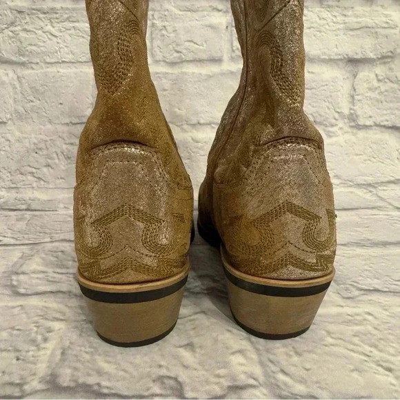 Laredo Women's Tan Point w/Silver Metallic Overlay L52126 size 7 - Picture 7 of 9